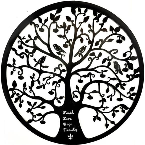 Metal Tree of Life, 24" Metal Wall Decor, Circle of Life, Metal Wall Art, Round - Picture 1 of 5